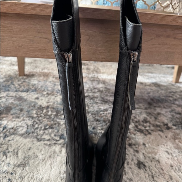 Franco Sarto Black Over the Knee Leather Boots NEW